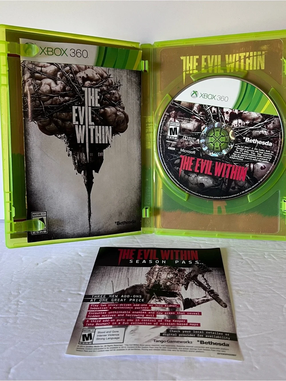 Xbox 360 Game The Evil Within Tested Works Has Booklet